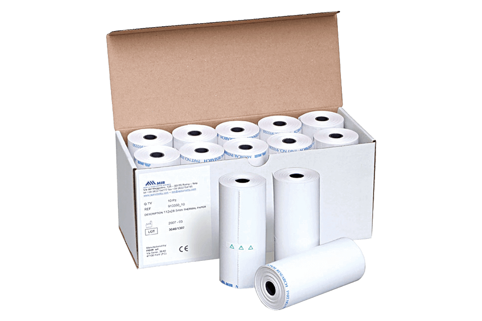 thermal print out rolls for spirometers and oximeters box of 10 paper rolls